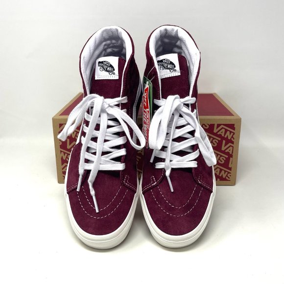 Vans Sk8 Hi Men's Size Skateboarding Red White High Top Suede VN0A32QG9G8 - Picture 5 of 11